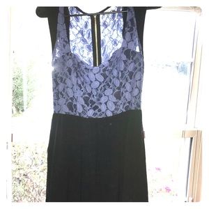 Urban outfitters blue and black lace mini dress